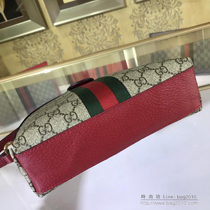 GUCCI古馳女包 新款 專櫃品質 499621 GG雙拉鏈 印花圖案 織帶 貝殼包 GUCCI斜挎包  ydgq3436